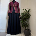 Free People Burgundy Sequin Ruched disco glam blouse top size S