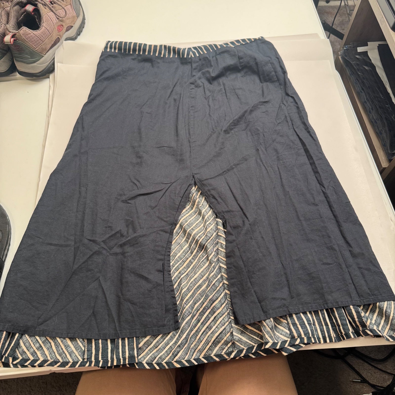 Vintage Chevron Stripe Midi Skirt fits S-M