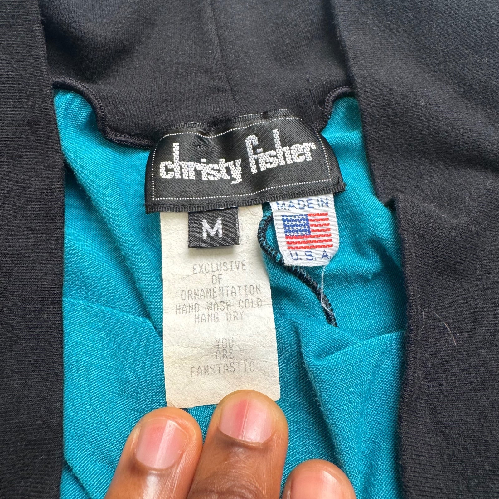 Rare Christy Fisher reversible Asymmetrical Tie-Up Maxi Skirt size M Made in USA