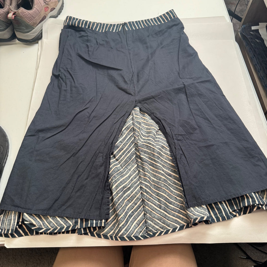 Vintage Chevron Stripe Midi Skirt fits S-M